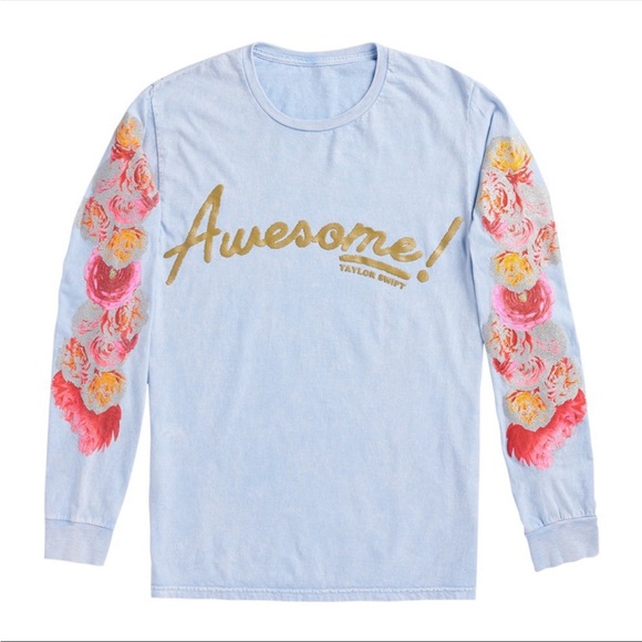 Taylor Swift Tops - Taylor Swift Lover AWESOME! Blue Acid Wash Long Sleeve